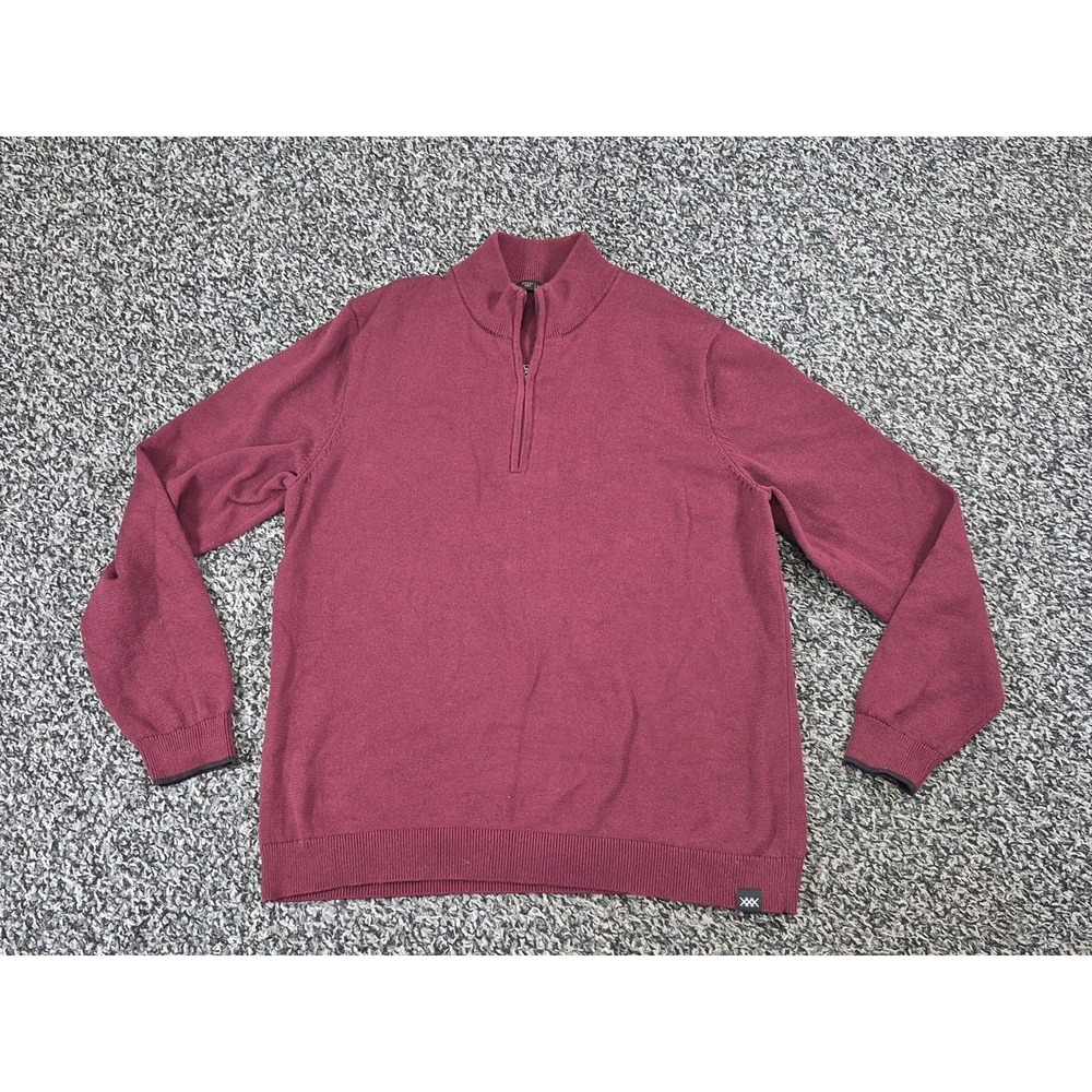 Rhone Sweater Mens Large Red‎ Commuter 1/4 Zip Performance Golf Prep Pullover